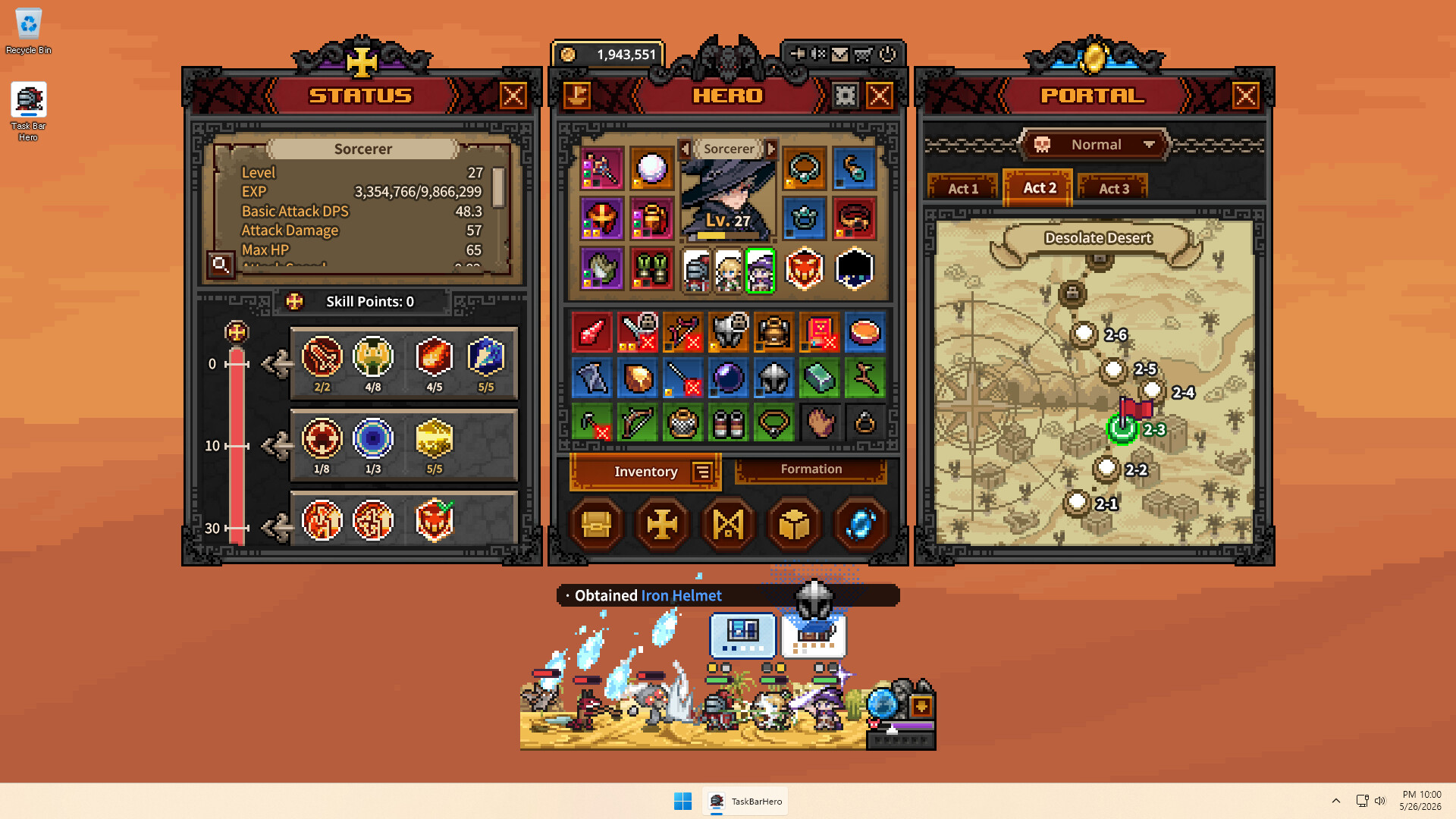 TBH item inventory showing rarity tiers